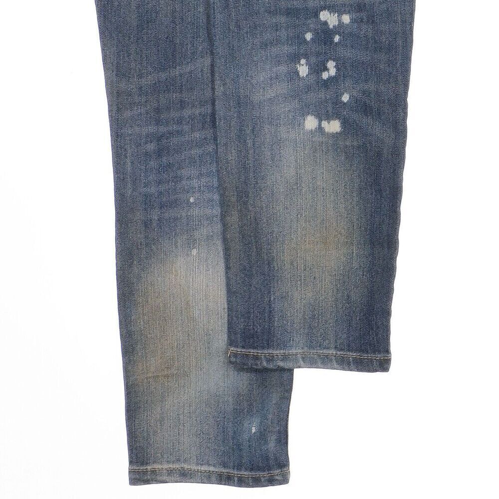 Mudd Jeans Juniors Size 11 Capri Distressed Splatter Dirty Wash Measures 30x24.5 - Picture 6 of 10